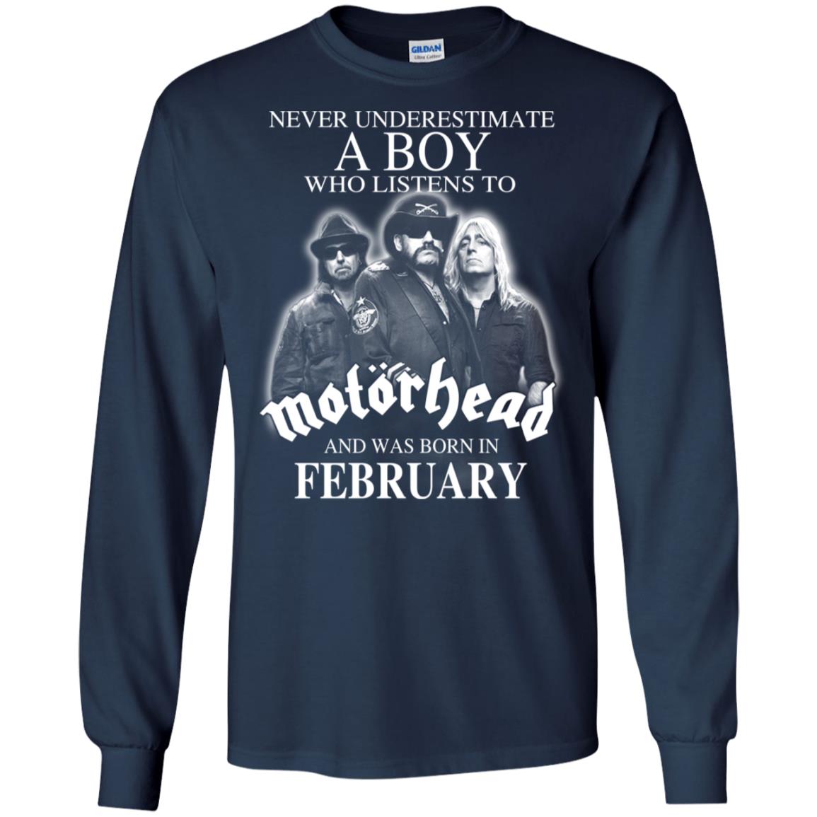 A Boy Who Listens To Motorhead And Was Born In February T-Shirts, Hoodie, Tank