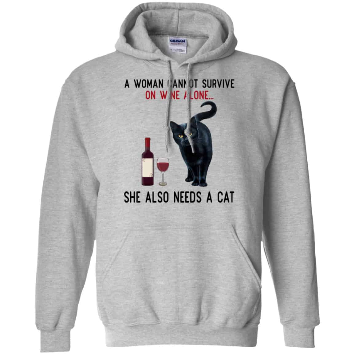 A Woman Cannot Survive On Wine Alone She Also Need A Cat Shirt, Hoodie, Tank