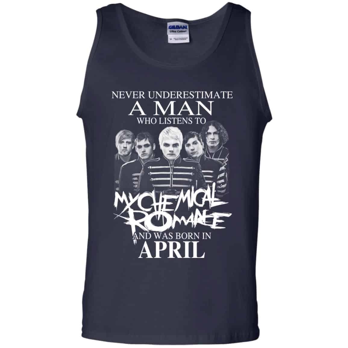 A Man Who Listens To My Chemical Romance And Was Born In April T-Shirts, Hoodie, Tank