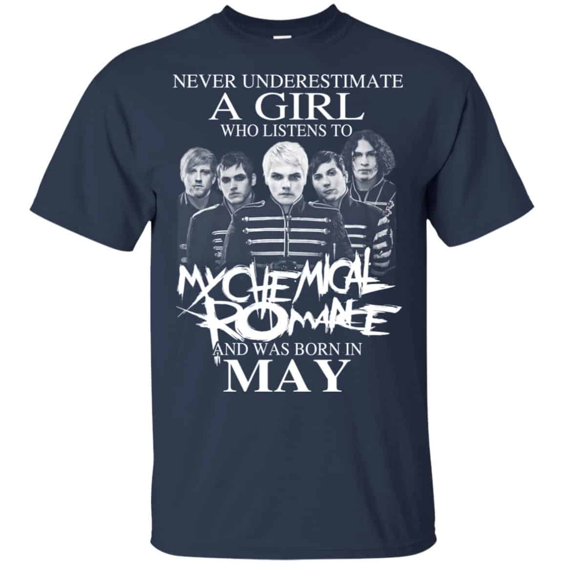 A Girl Who Listens To My Chemical Romance And Was Born In May T-Shirts, Hoodie, Tank