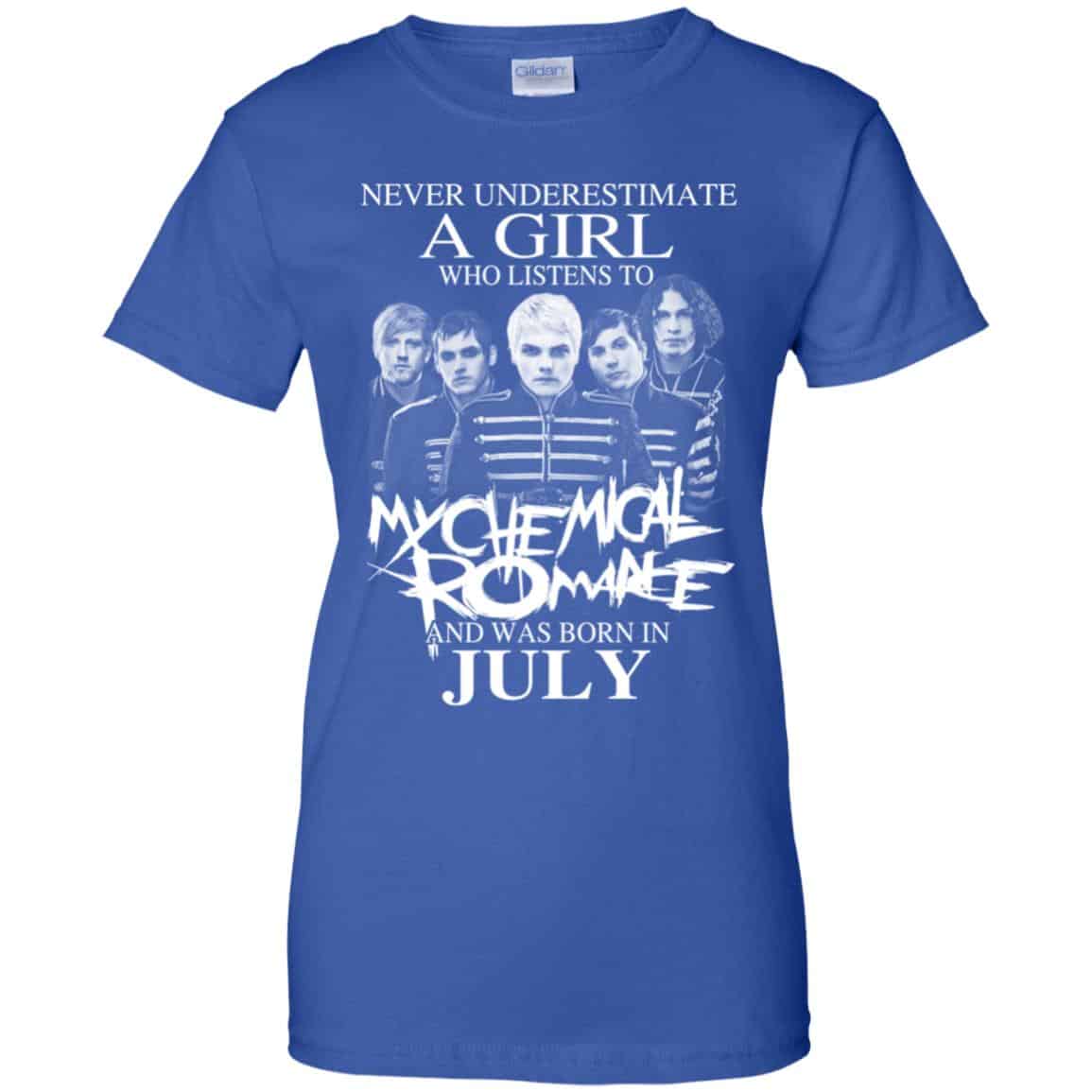 A Girl Who Listens To My Chemical Romance And Was Born In July T-Shirts, Hoodie, Tank