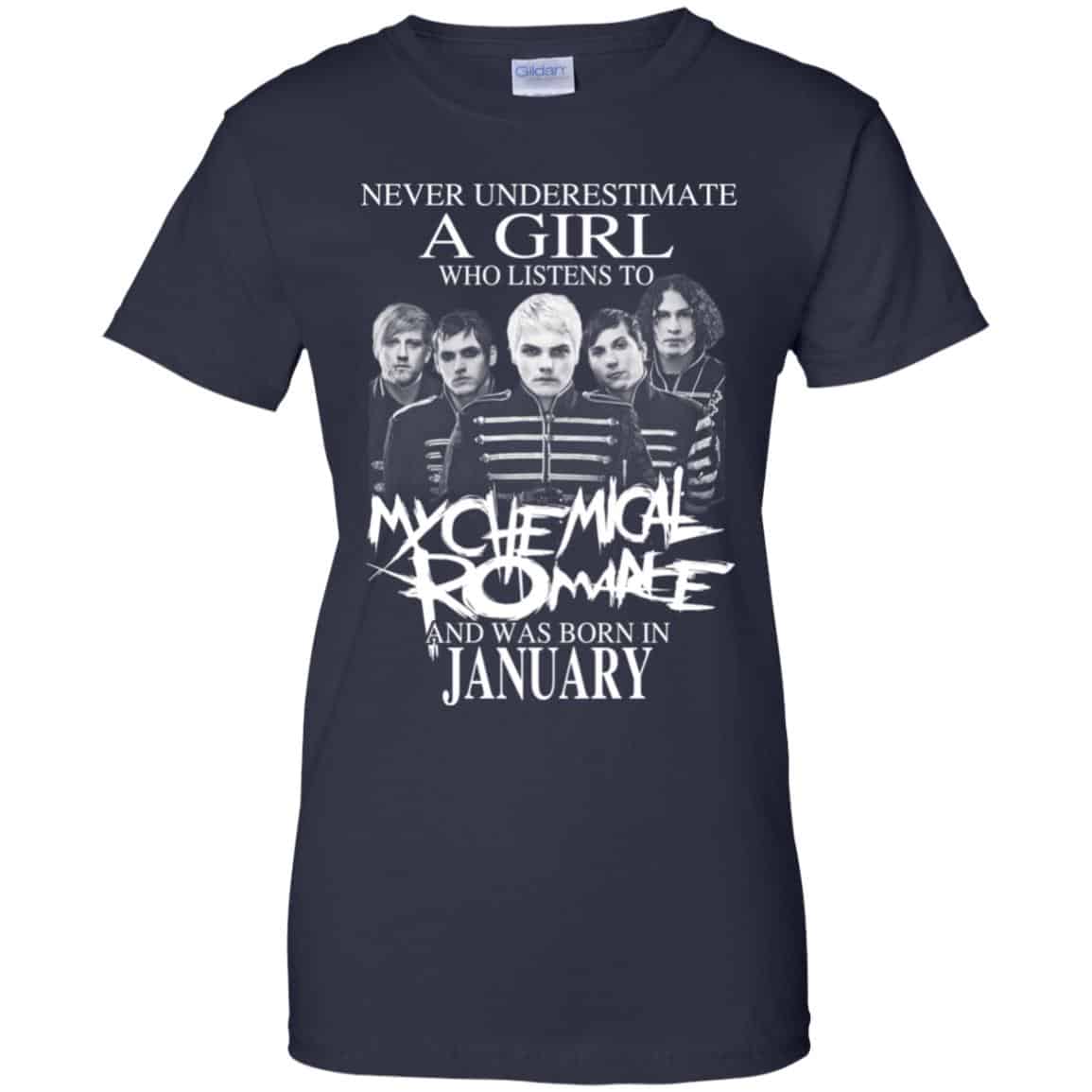 A Girl Who Listens To My Chemical Romance And Was Born In January T-Shirts, Hoodie, Tank