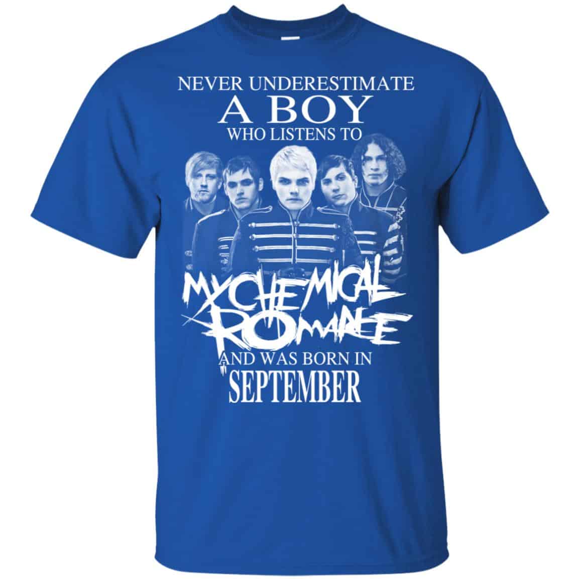 A Boy Who Listens To My Chemical Romance And Was Born In September T-Shirts, Hoodie, Tank
