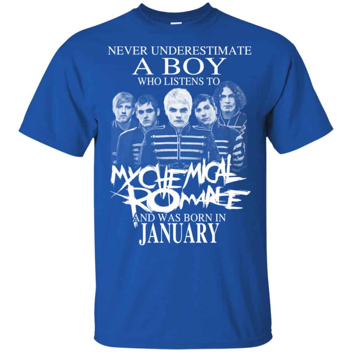 A Boy Who Listens To My Chemical Romance And Was Born In January T-Shirts, Hoodie, Tank