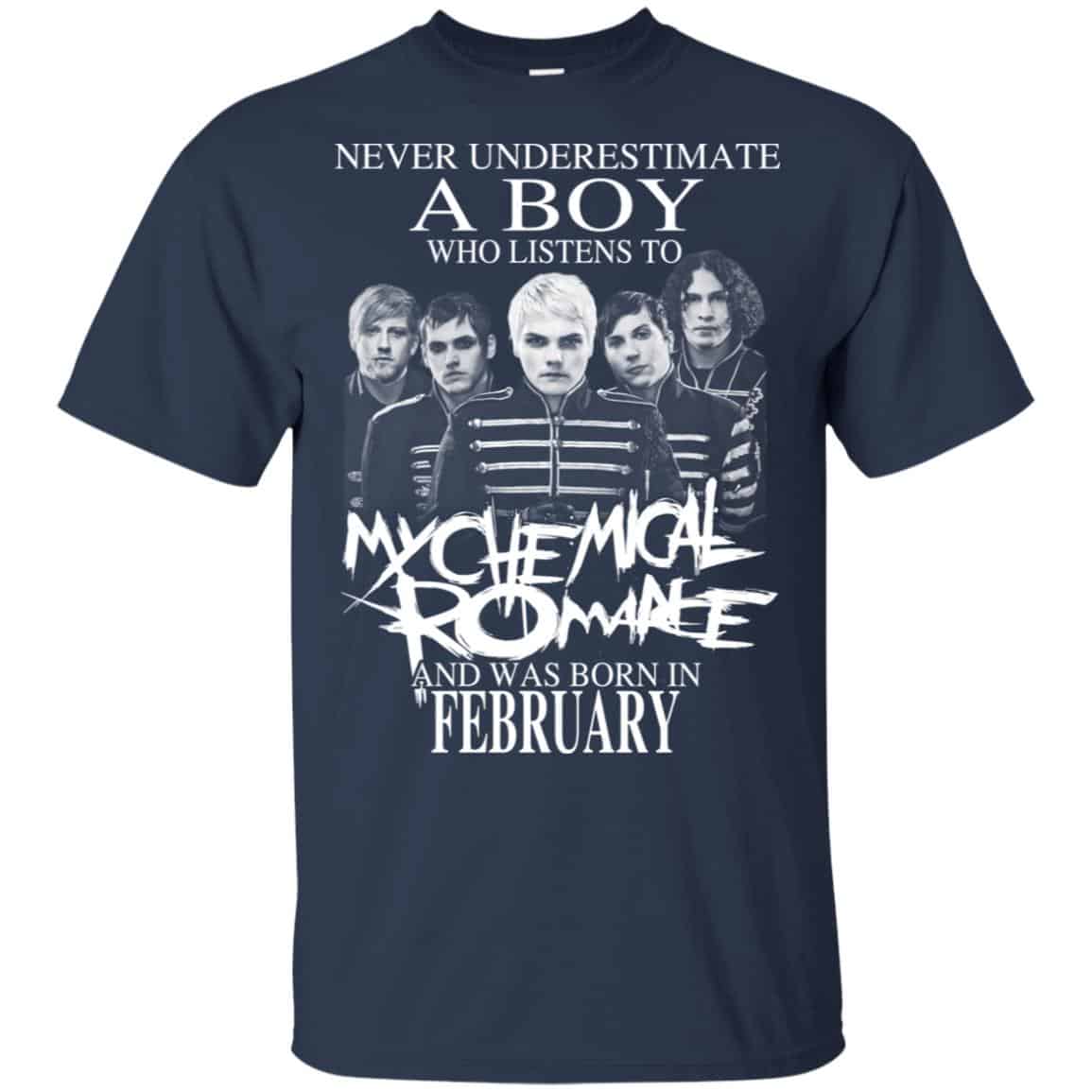 A Boy Who Listens To My Chemical Romance And Was Born In February T-Shirts, Hoodie, Tank