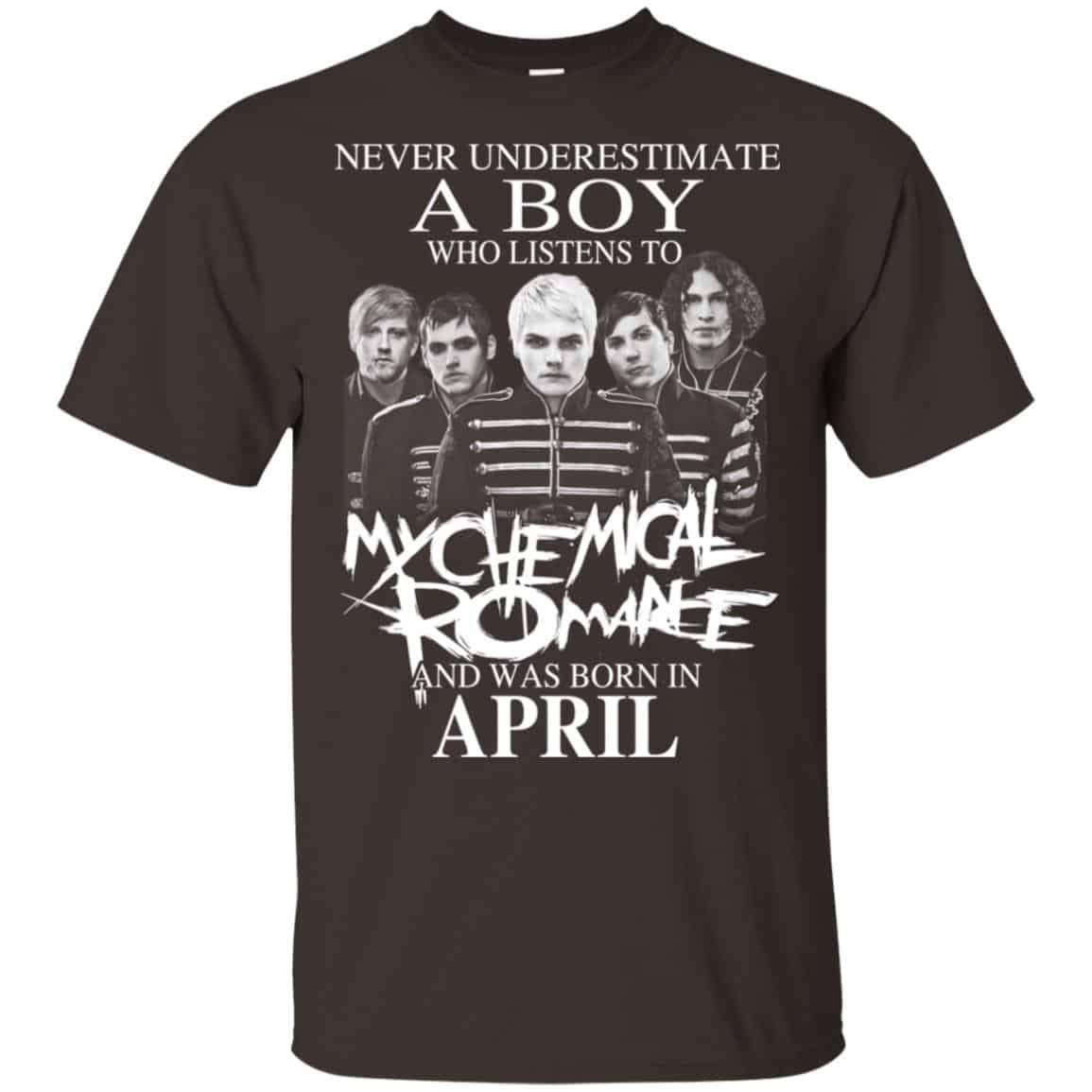 A Boy Who Listens To My Chemical Romance And Was Born In April T-Shirts, Hoodie, Tank