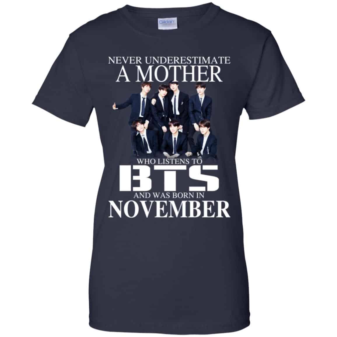 A Mother Who Listens To BTS And Was Born In November T-Shirts, Hoodie, Tank