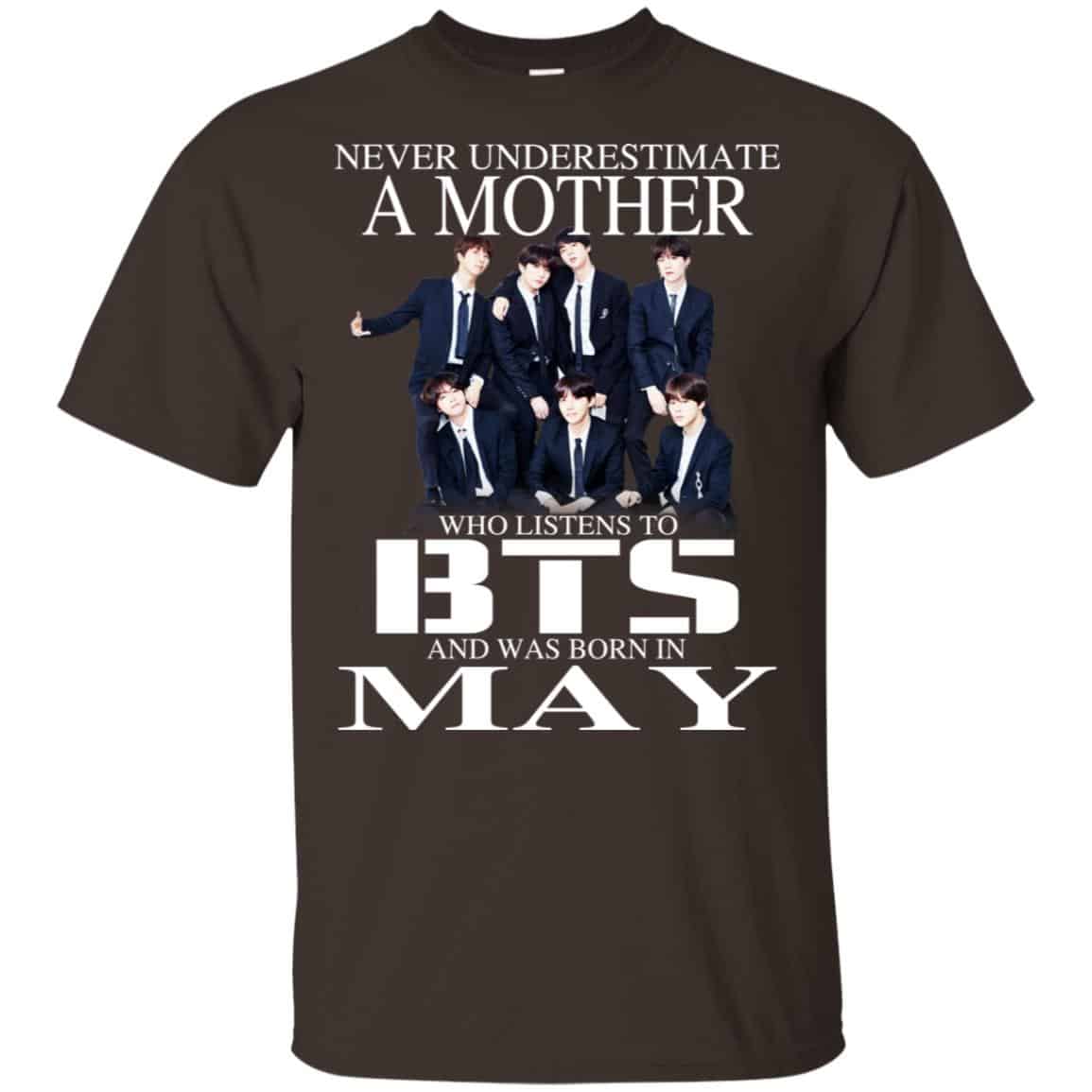 A Mother Who Listens To BTS And Was Born In May T-Shirts, Hoodie, Tank
