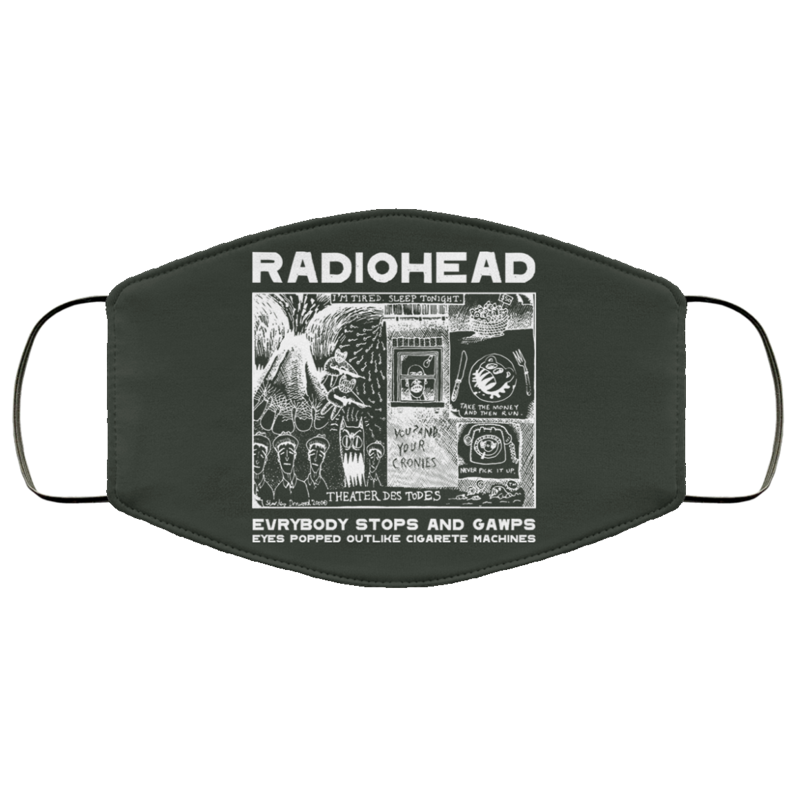 Radiohead Evrybody Stops And Gawps Eyes Popped Outlike Cigarete Machines Face Mask