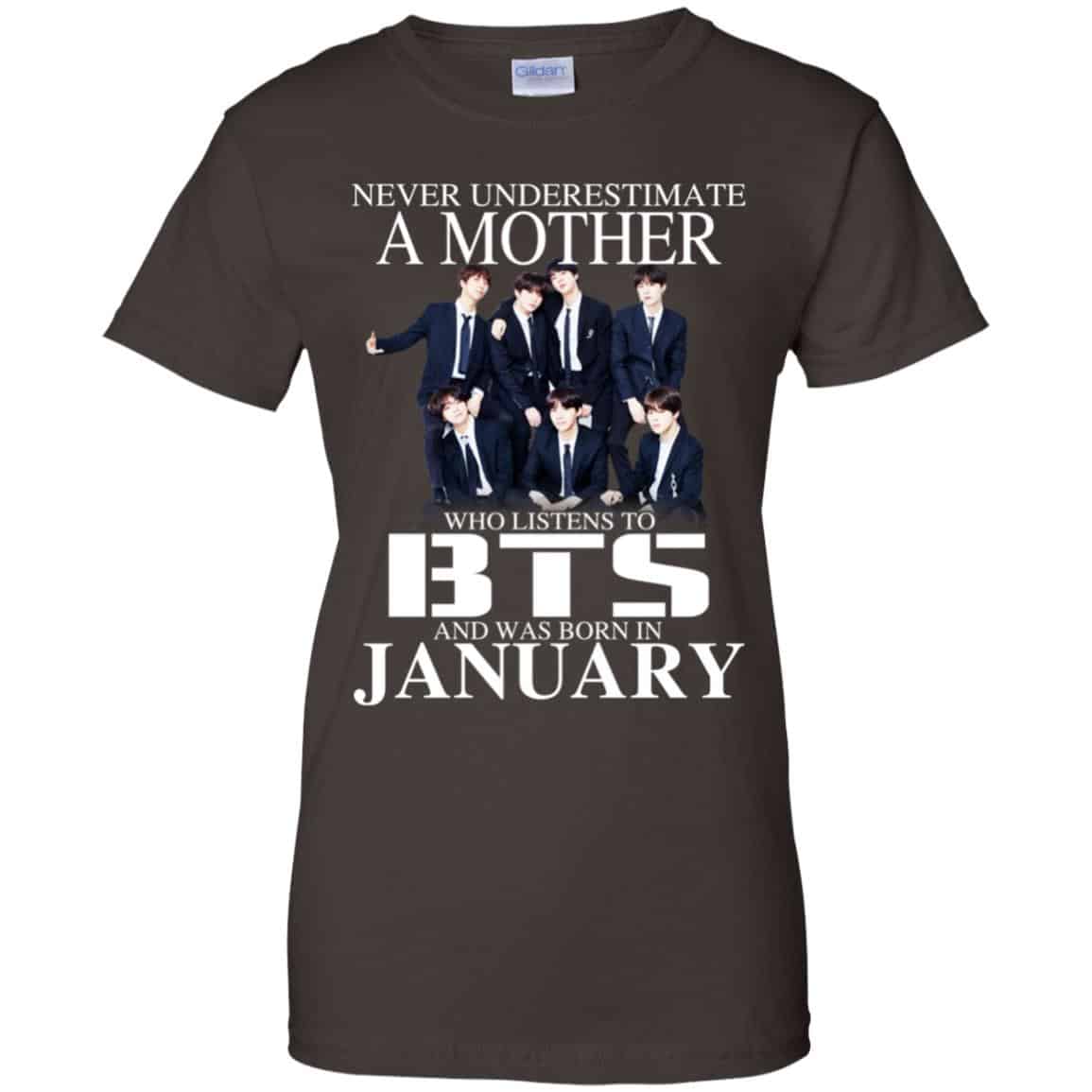 A Mother Who Listens To BTS And Was Born In January T-Shirts, Hoodie, Tank