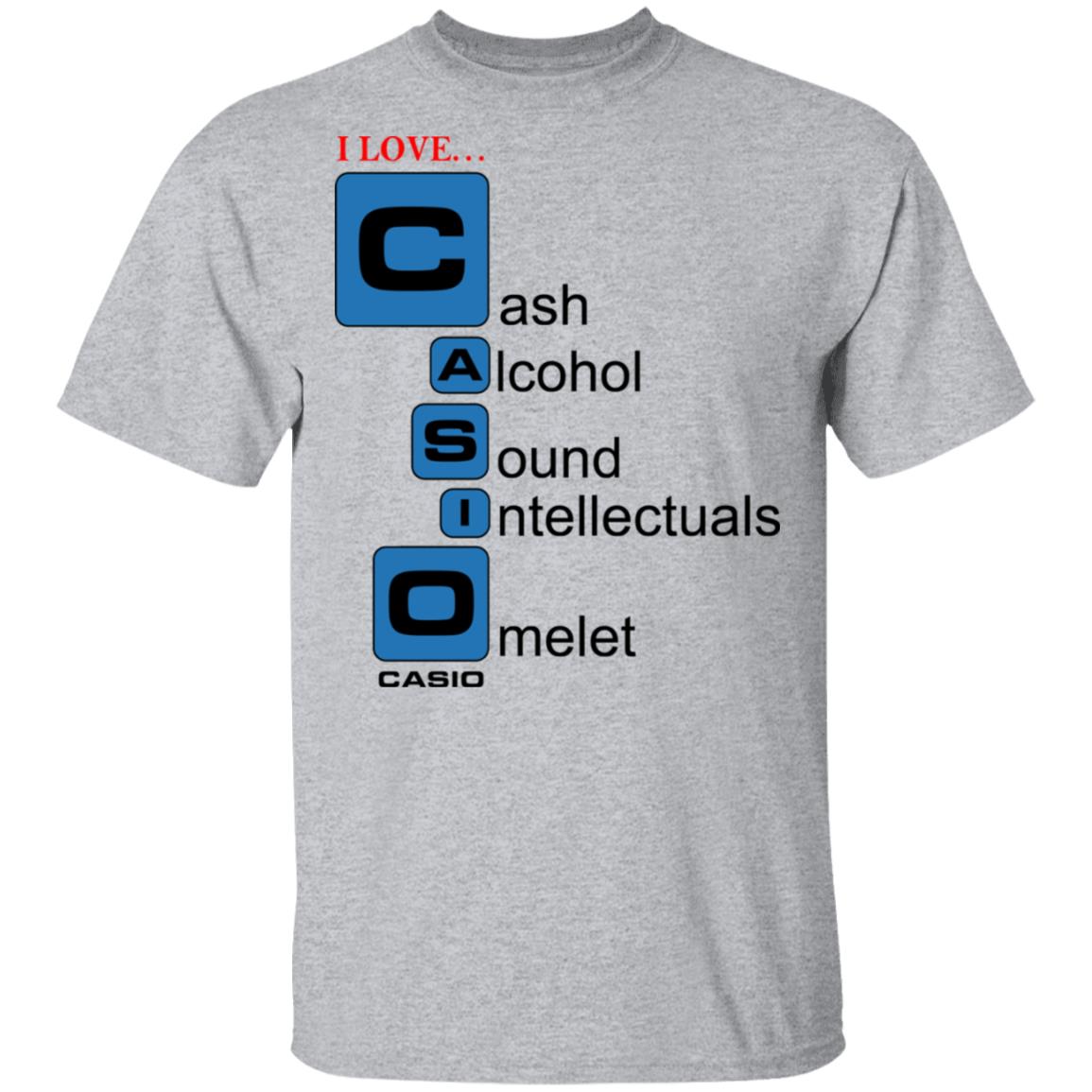 I Love Casino Cash Alcohol Sound Intellectuals Omelet Shirt, Hoodie, Tank