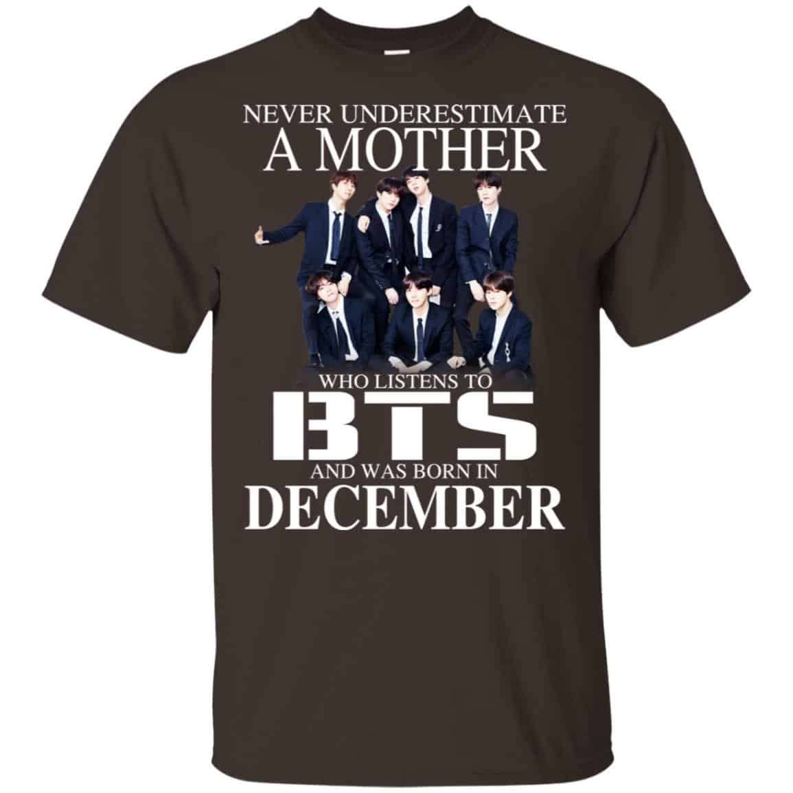 A Mother Who Listens To BTS And Was Born In December T-Shirts, Hoodie, Tank
