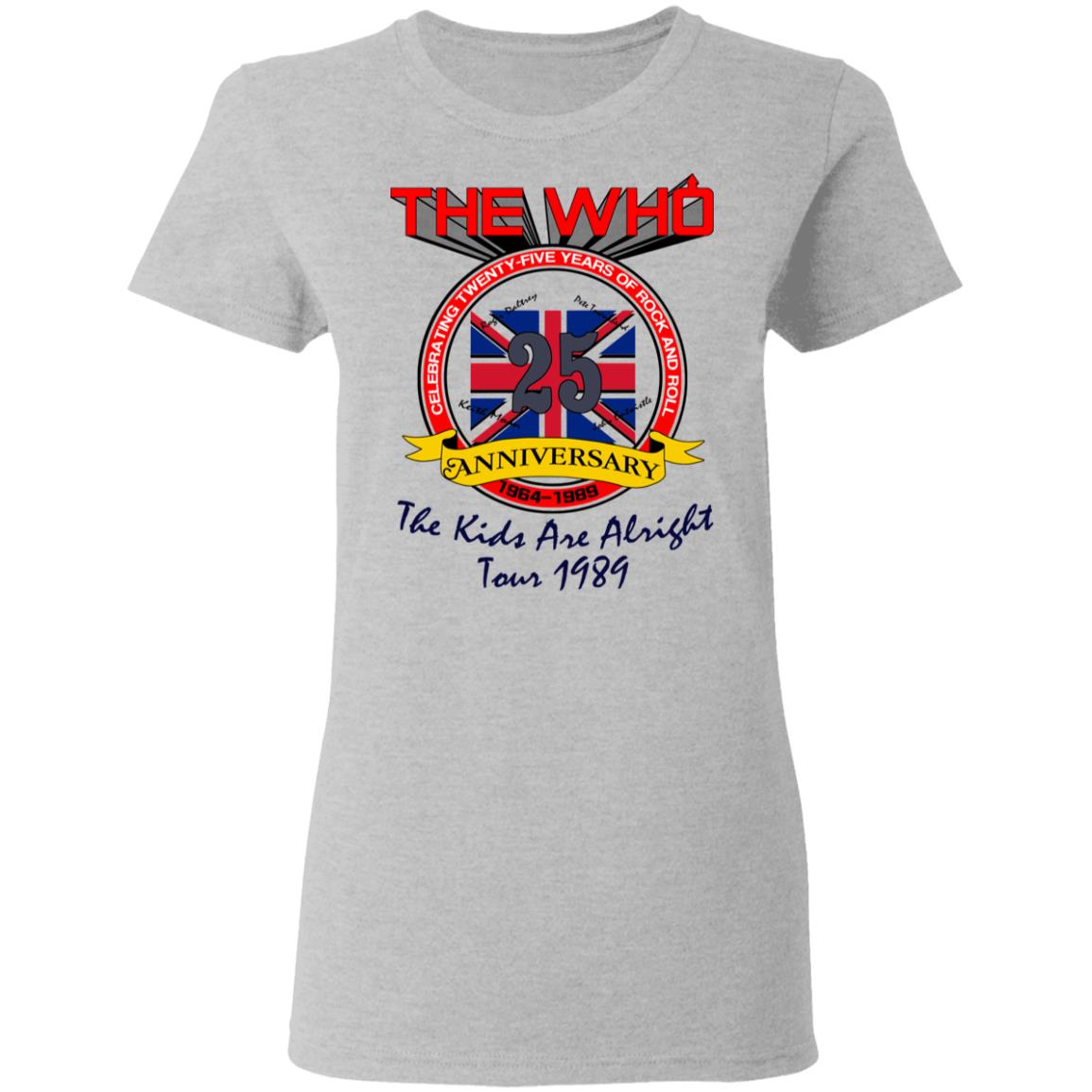 The Who 25 Anniversary The Kids Are Alright Tour 1989 Shirt, Hoodie, Tank