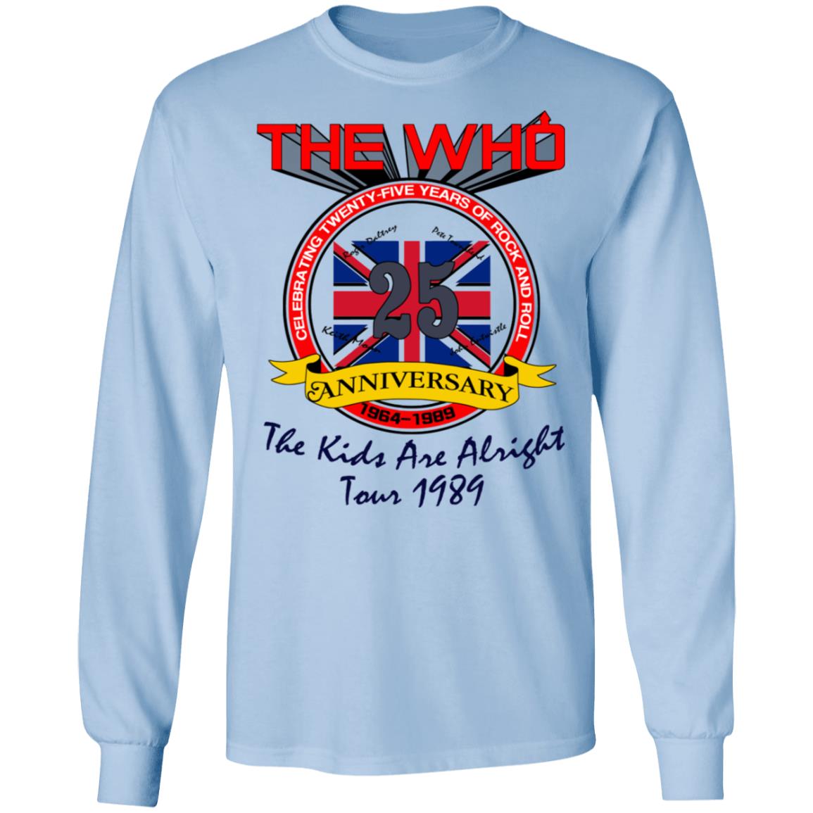 The Who 25 Anniversary The Kids Are Alright Tour 1989 Shirt, Hoodie, Tank
