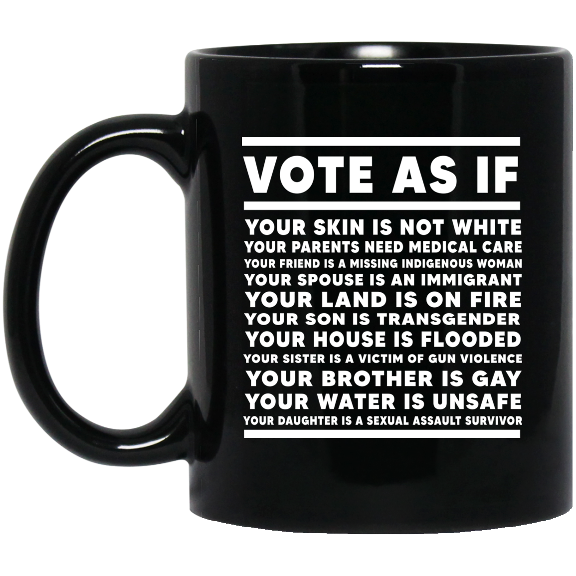 Vote As If Your Skin Is Not White Mug