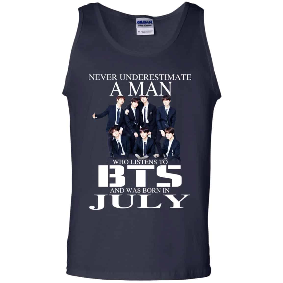 A Man Who Listens To BTS And Was Born In July T-Shirts, Hoodie, Tank