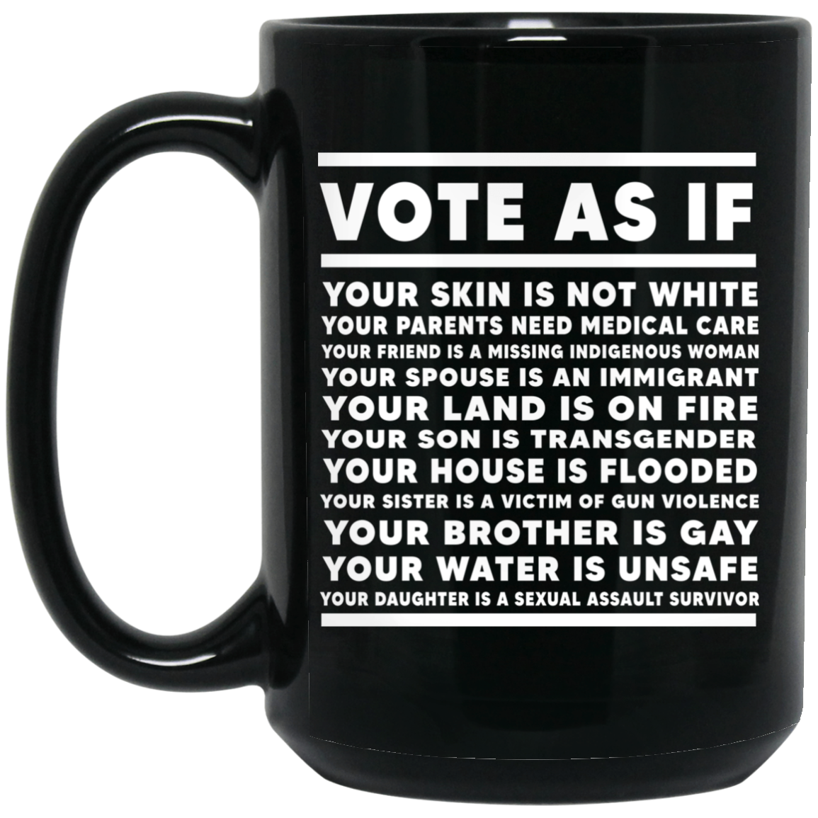 Vote As If Your Skin Is Not White Mug