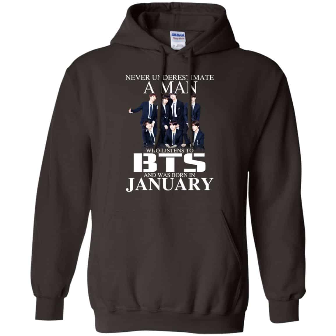 A Man Who Listens To BTS And Was Born In January T-Shirts, Hoodie, Tank