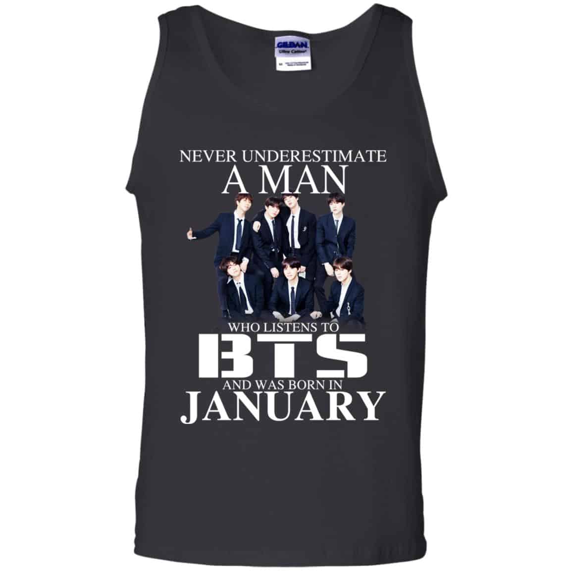 A Man Who Listens To BTS And Was Born In January T-Shirts, Hoodie, Tank
