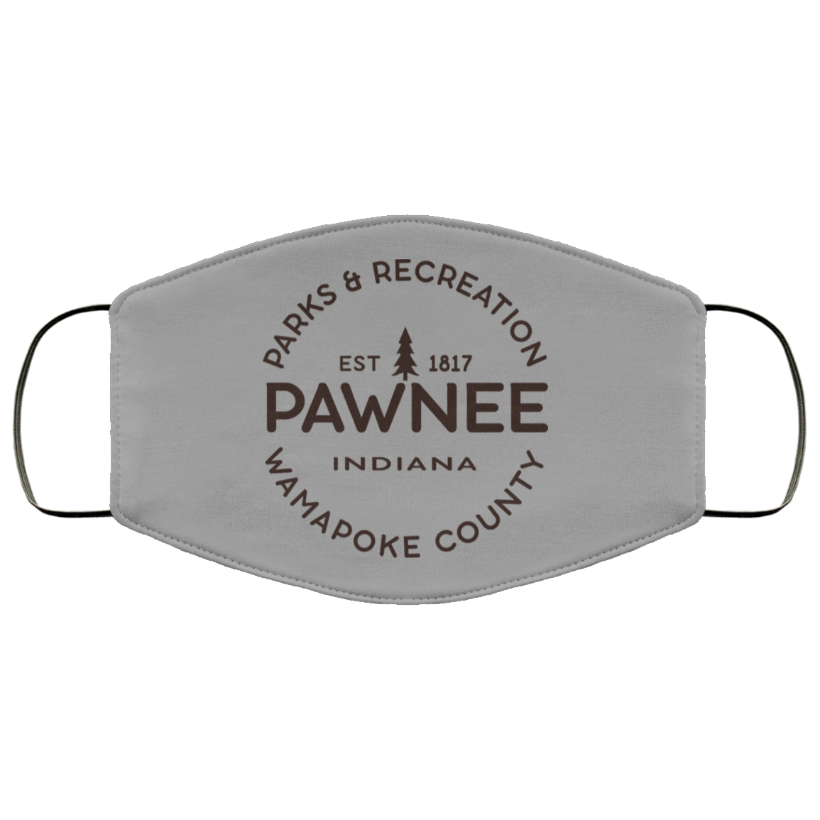 Parks & Recreation Pawnee Indiana 1817 Wamapoke Country Face Mask