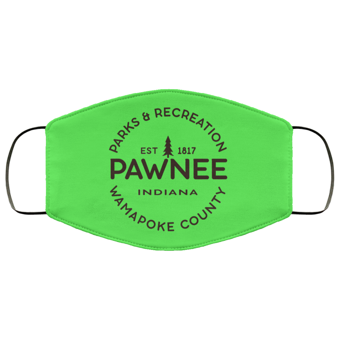 Parks & Recreation Pawnee Indiana 1817 Wamapoke Country Face Mask