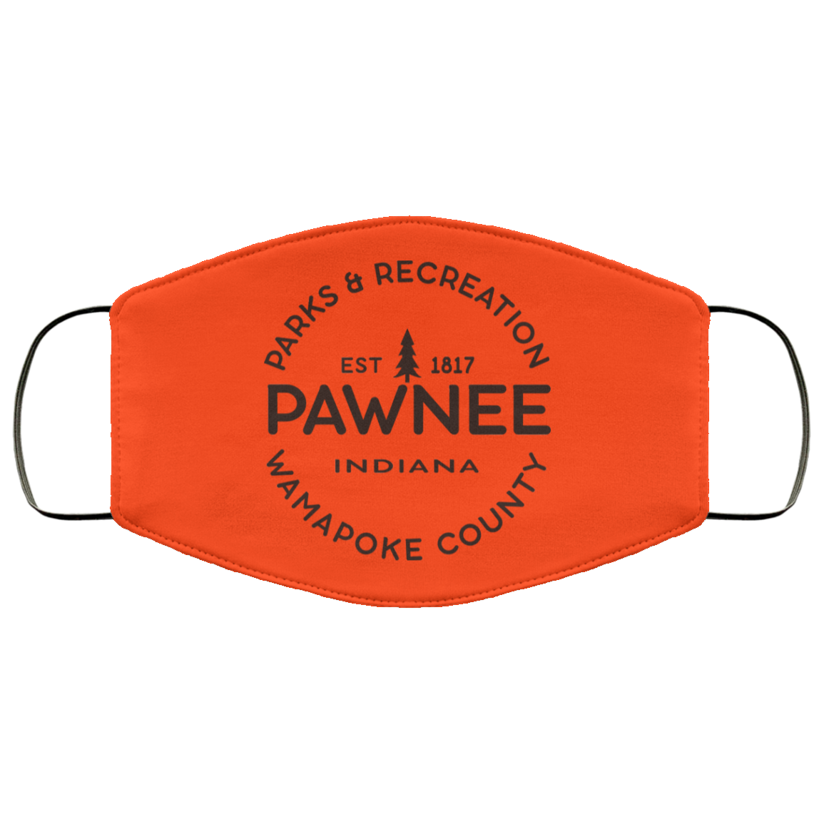 Parks & Recreation Pawnee Indiana 1817 Wamapoke Country Face Mask