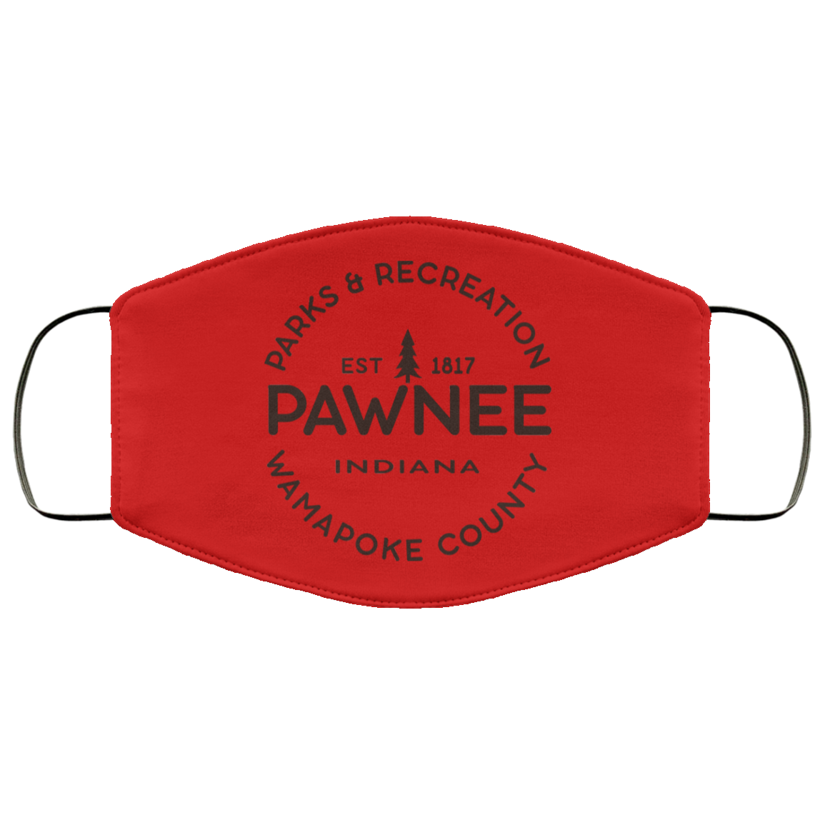 Parks & Recreation Pawnee Indiana 1817 Wamapoke Country Face Mask
