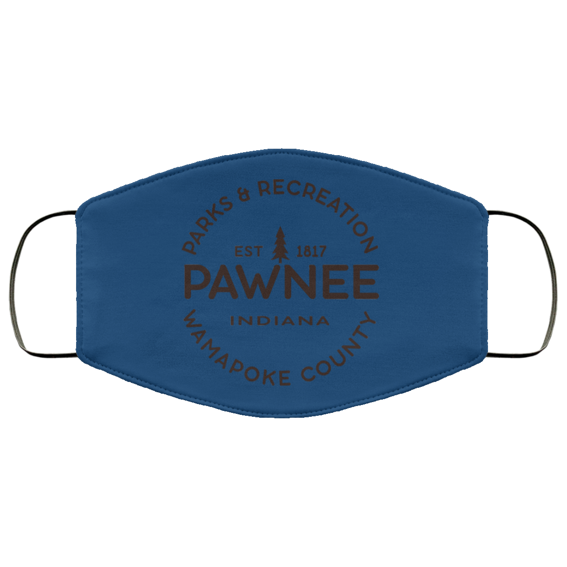 Parks & Recreation Pawnee Indiana 1817 Wamapoke Country Face Mask