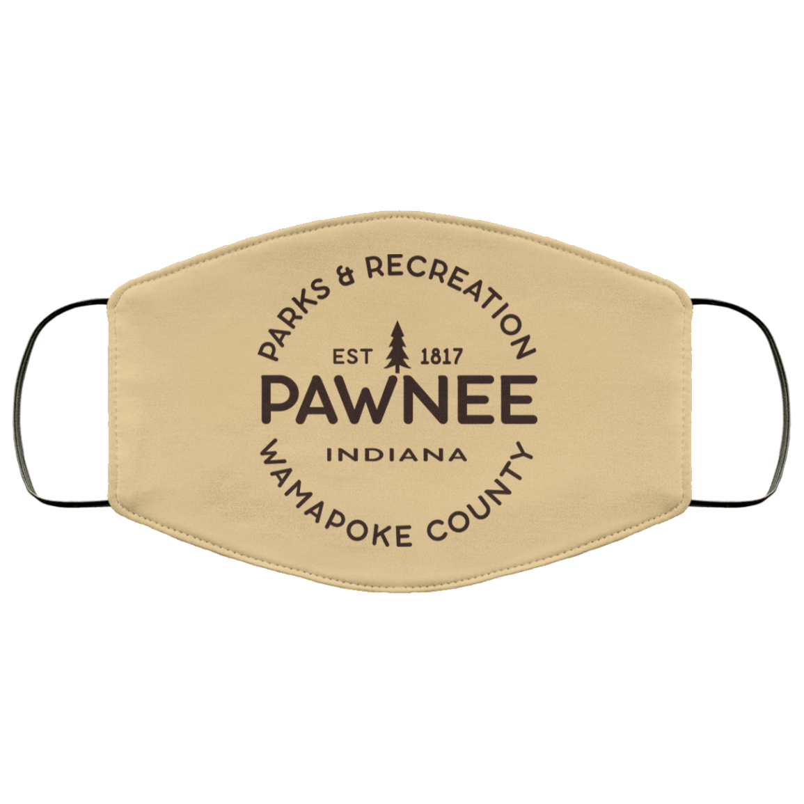 Parks & Recreation Pawnee Indiana 1817 Wamapoke Country Face Mask
