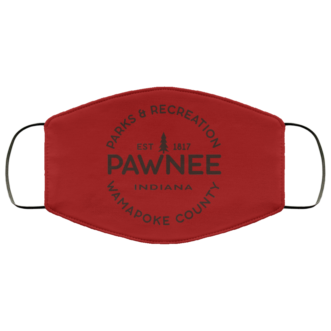 Parks & Recreation Pawnee Indiana 1817 Wamapoke Country Face Mask