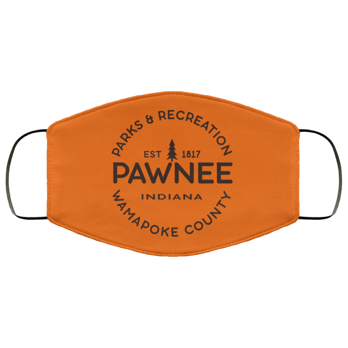 Parks & Recreation Pawnee Indiana 1817 Wamapoke Country Face Mask