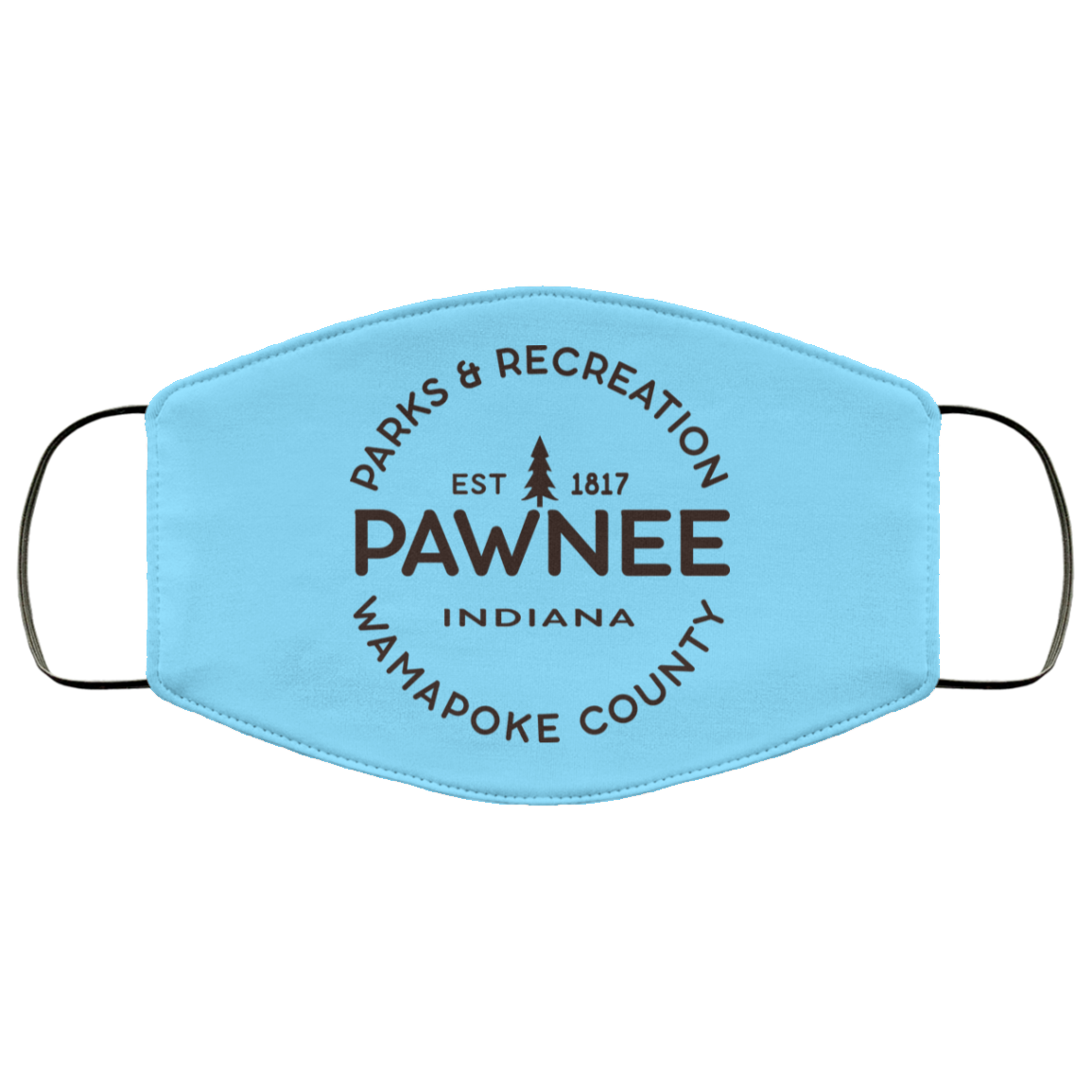 Parks & Recreation Pawnee Indiana 1817 Wamapoke Country Face Mask
