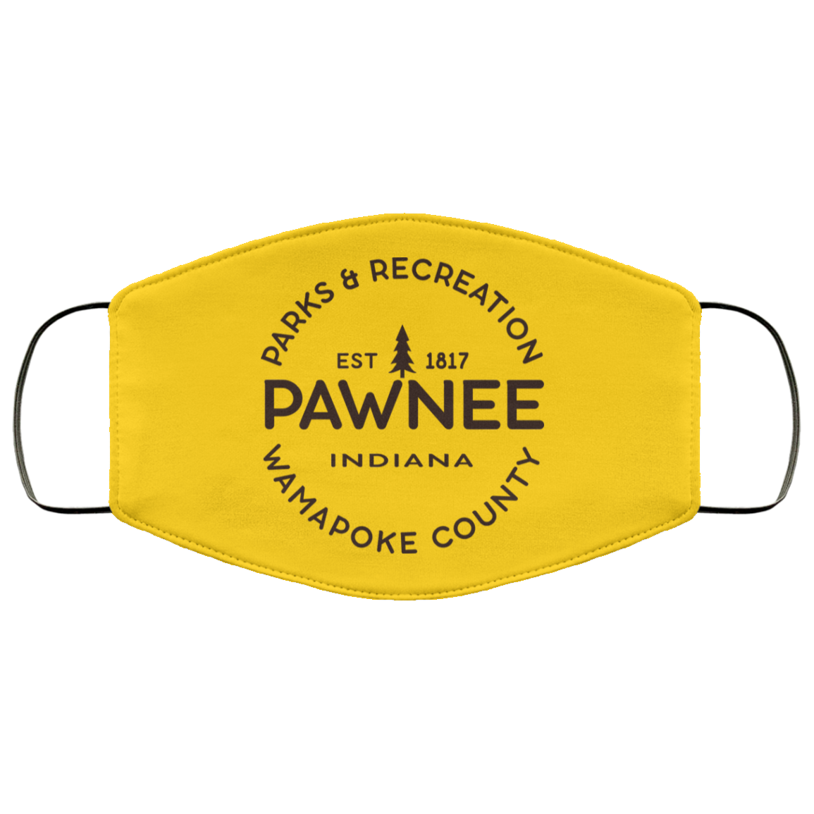 Parks & Recreation Pawnee Indiana 1817 Wamapoke Country Face Mask