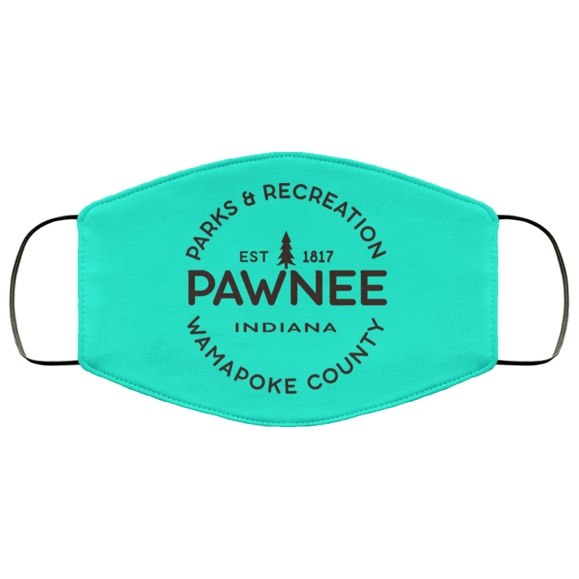Parks & Recreation Pawnee Indiana 1817 Wamapoke Country Face Mask