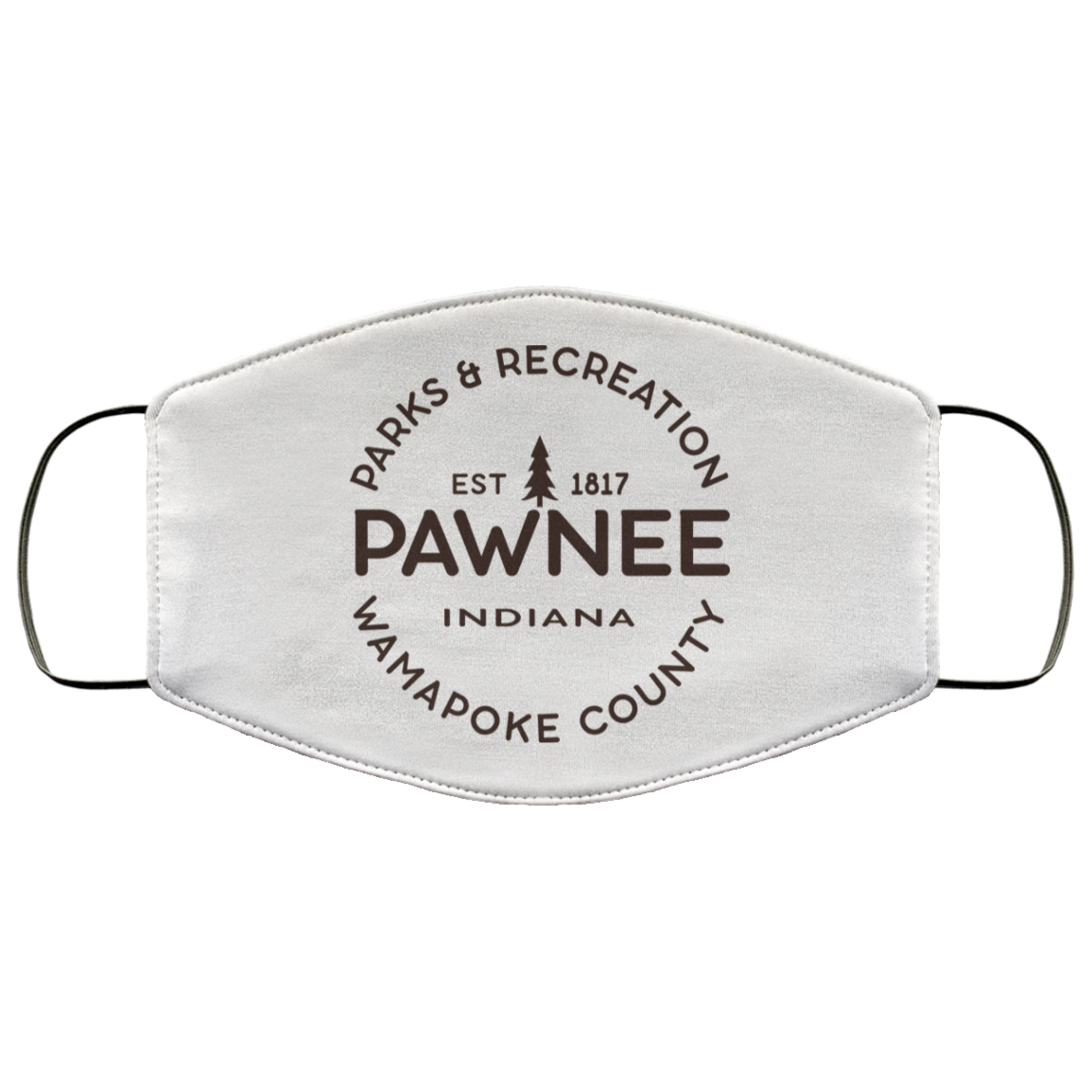Parks & Recreation Pawnee Indiana 1817 Wamapoke Country Face Mask