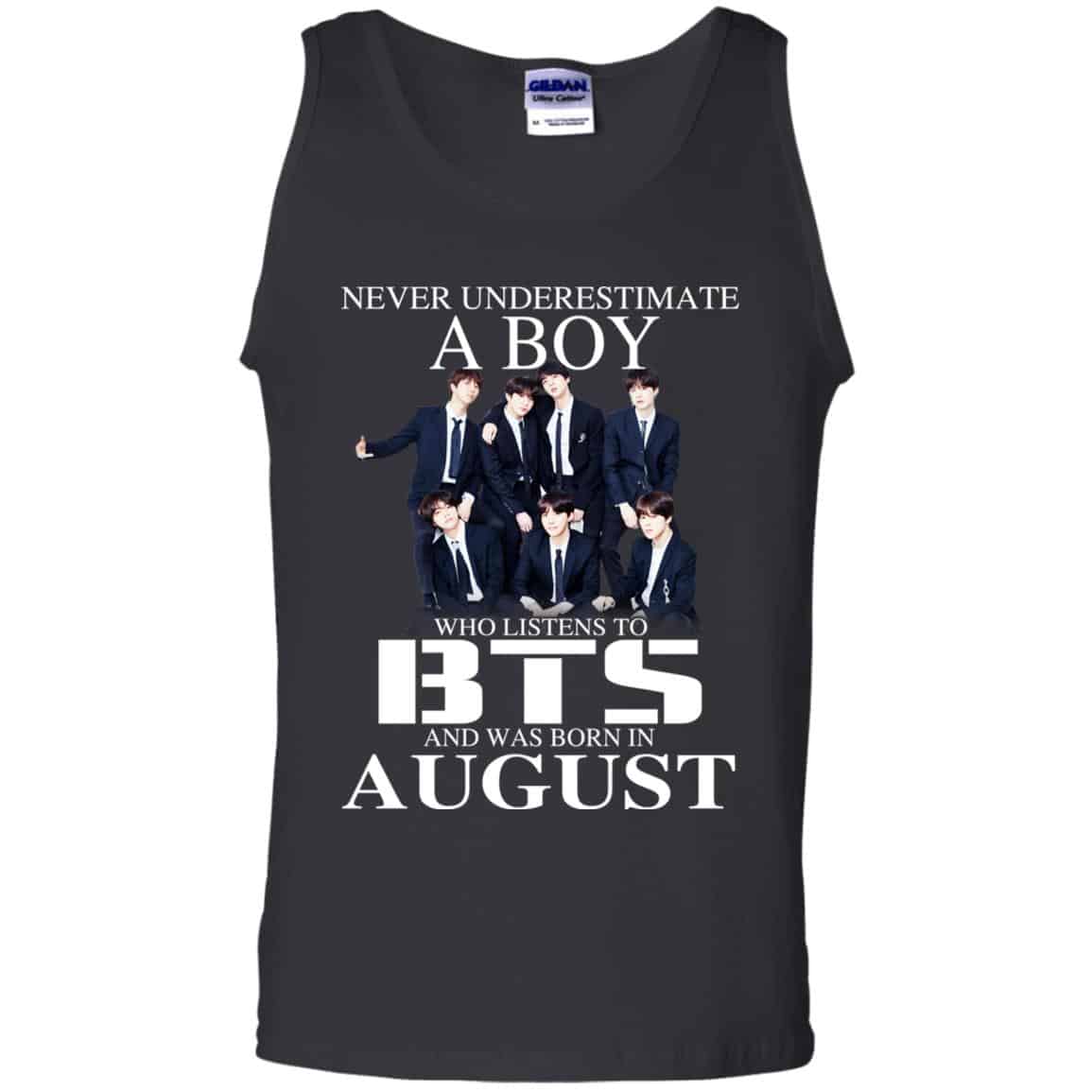 A Boy Who Listens To BTS And Was Born In August T-Shirts, Hoodie, Tank