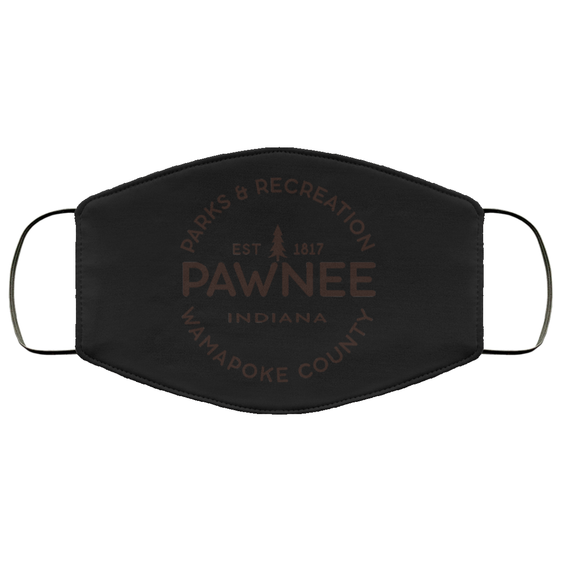 Parks & Recreation Pawnee Indiana 1817 Wamapoke Country Face Mask