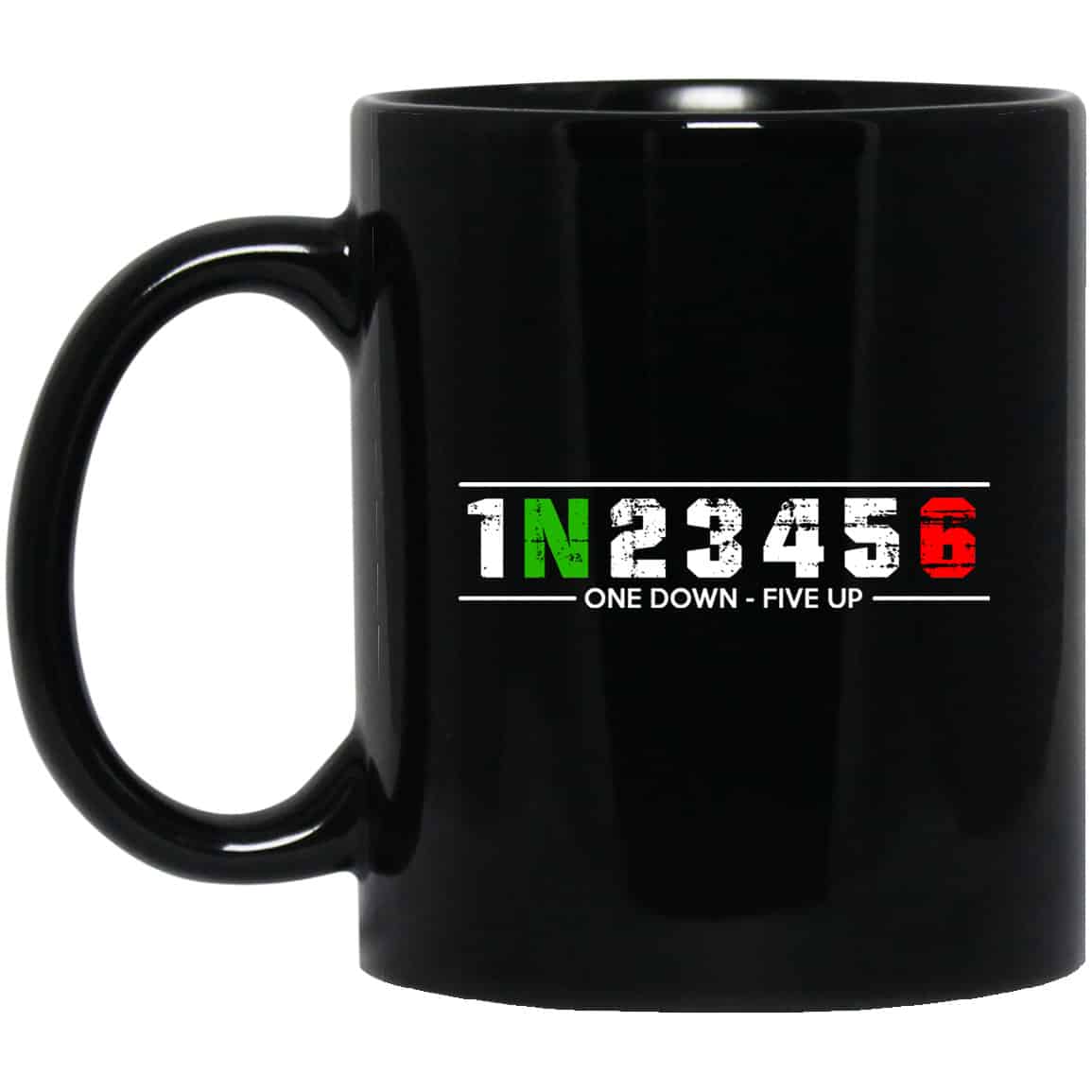 1 N 2 3 4 5 6 One Down Five Up Mug
