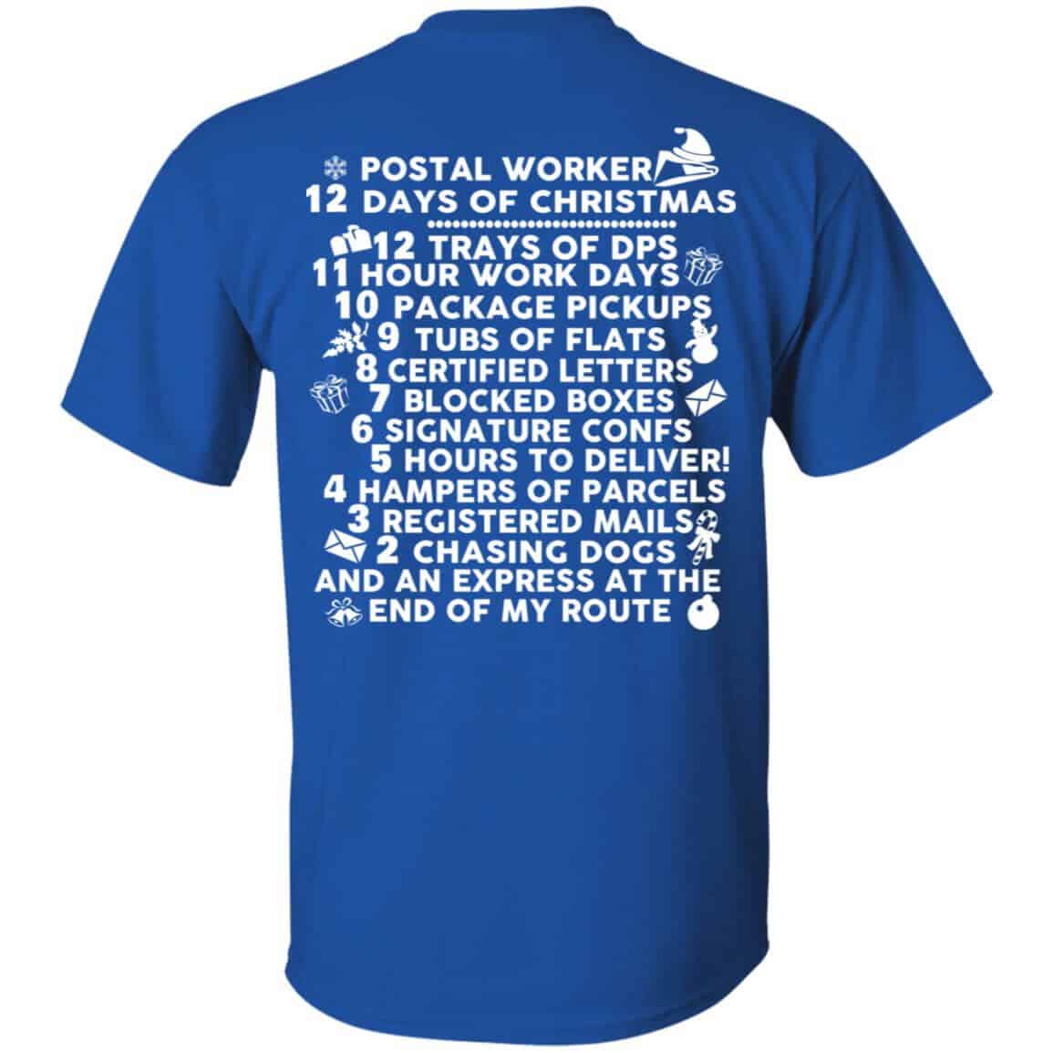 Postal Worker 12 Days Of Christmas T-Shirts, Hoodie, Tank