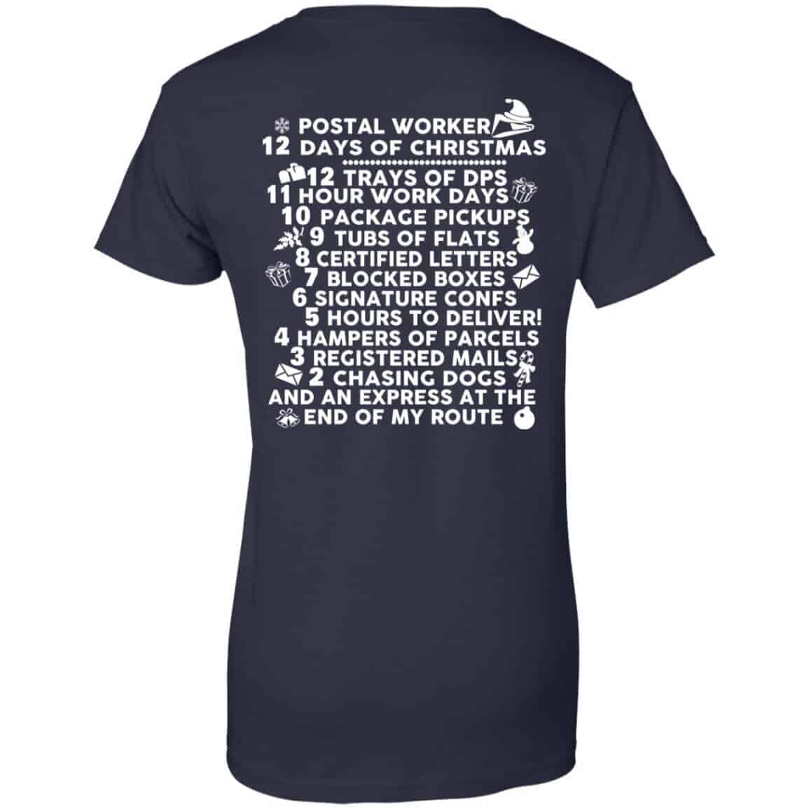 Postal Worker 12 Days Of Christmas T-Shirts, Hoodie, Tank