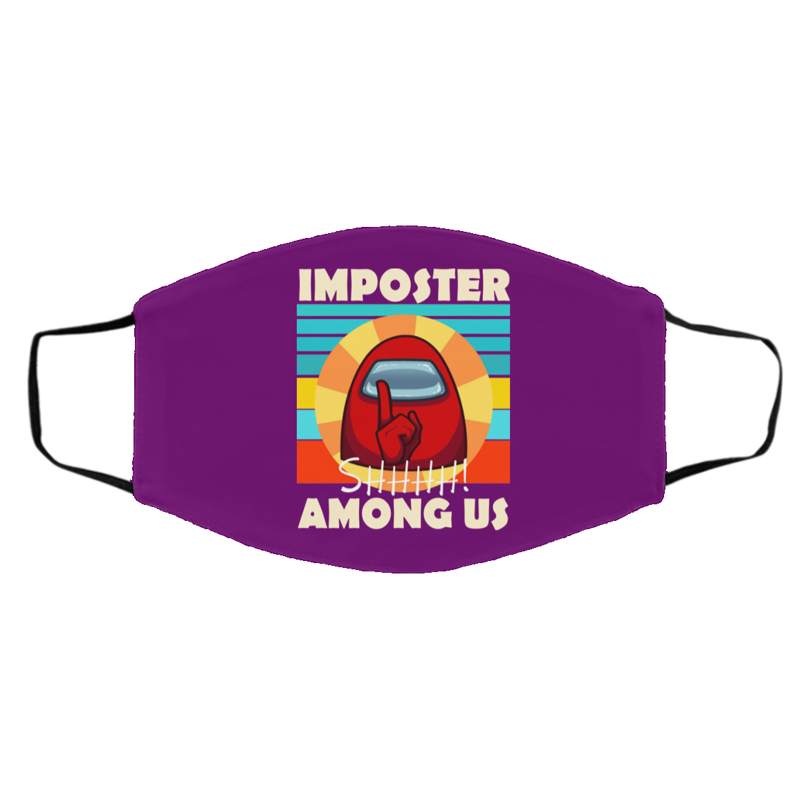 Imposter Shhhh Among Us Face Mask