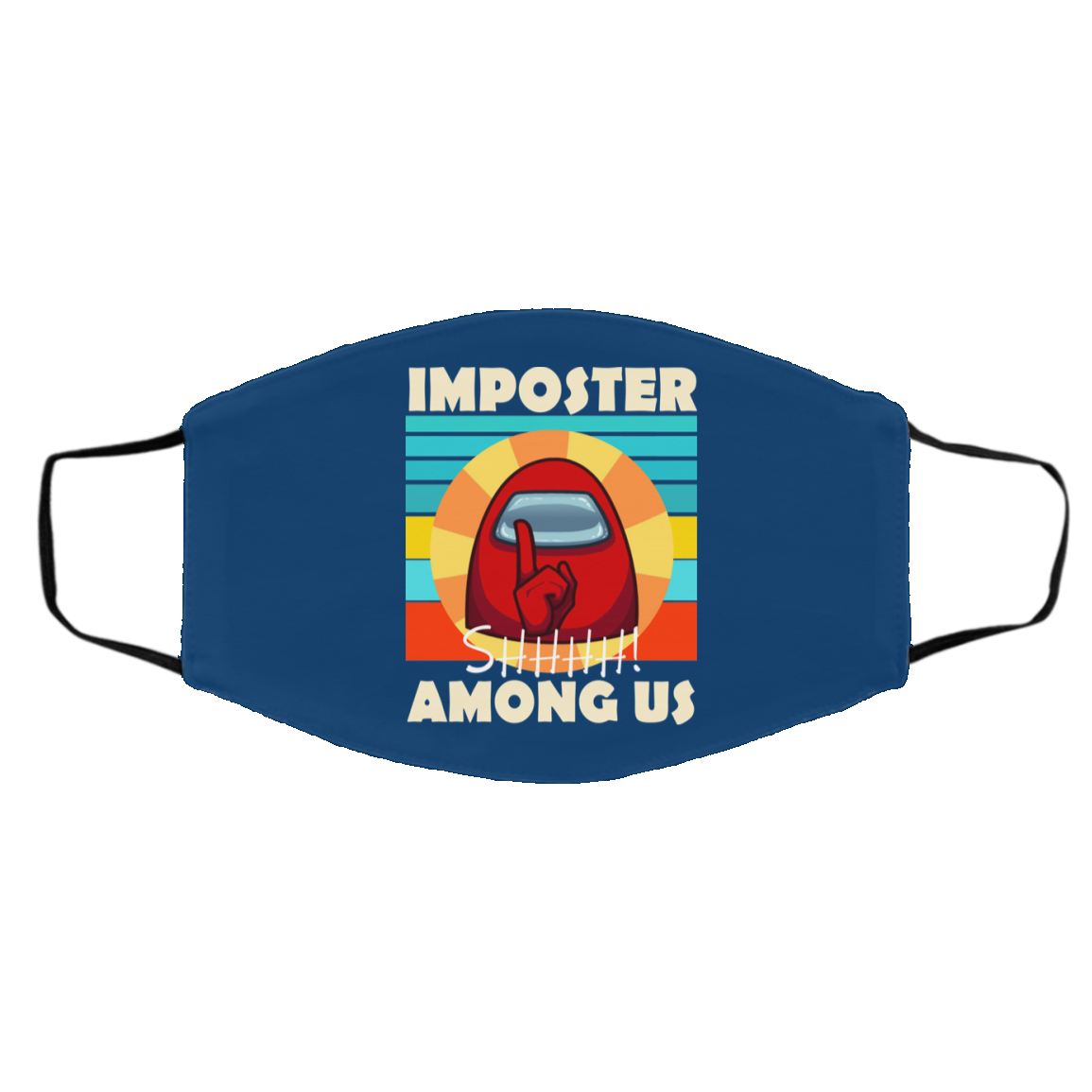 Imposter Shhhh Among Us Face Mask
