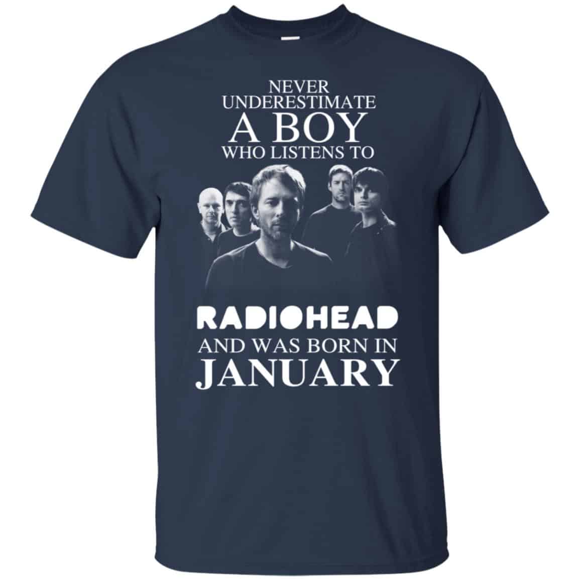 A Boy Who Listens To Radiohead And Was Born In January T-Shirts, Hoodie, Tank