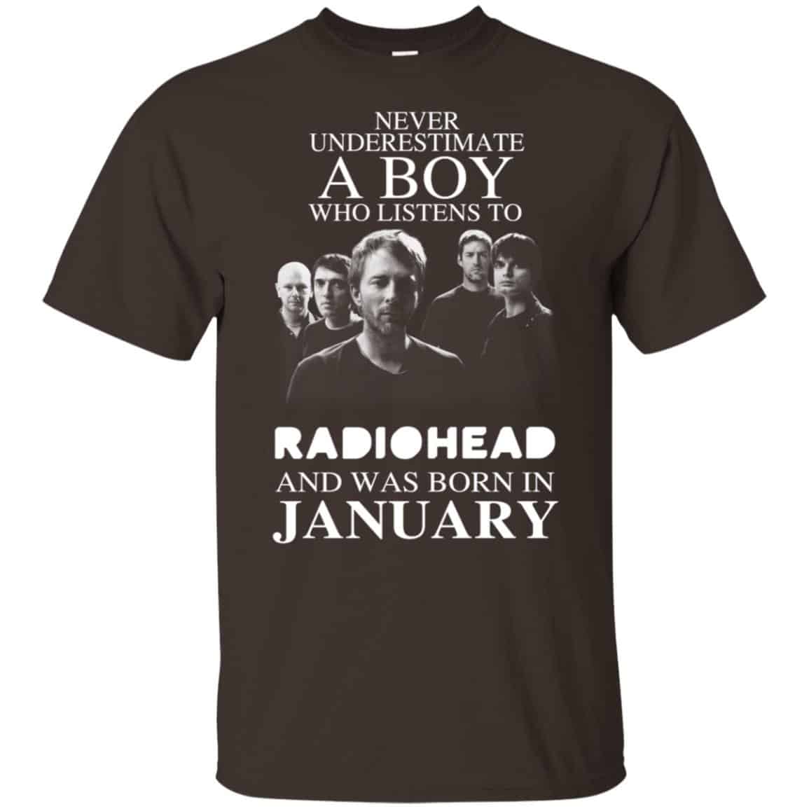 A Boy Who Listens To Radiohead And Was Born In January T-Shirts, Hoodie, Tank