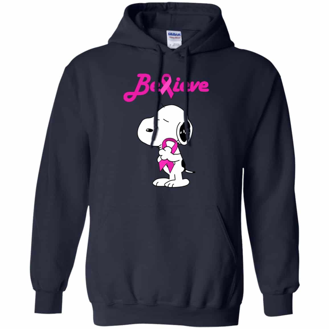 Snoopy: Believe Breast Cancer Pink Awareness Shirt, Hoodie, Tank