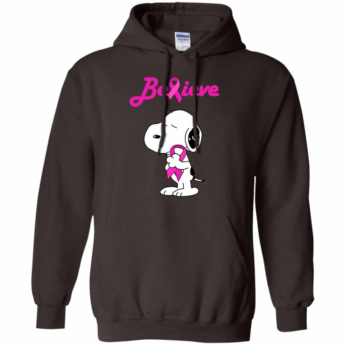 Snoopy: Believe Breast Cancer Pink Awareness Shirt, Hoodie, Tank