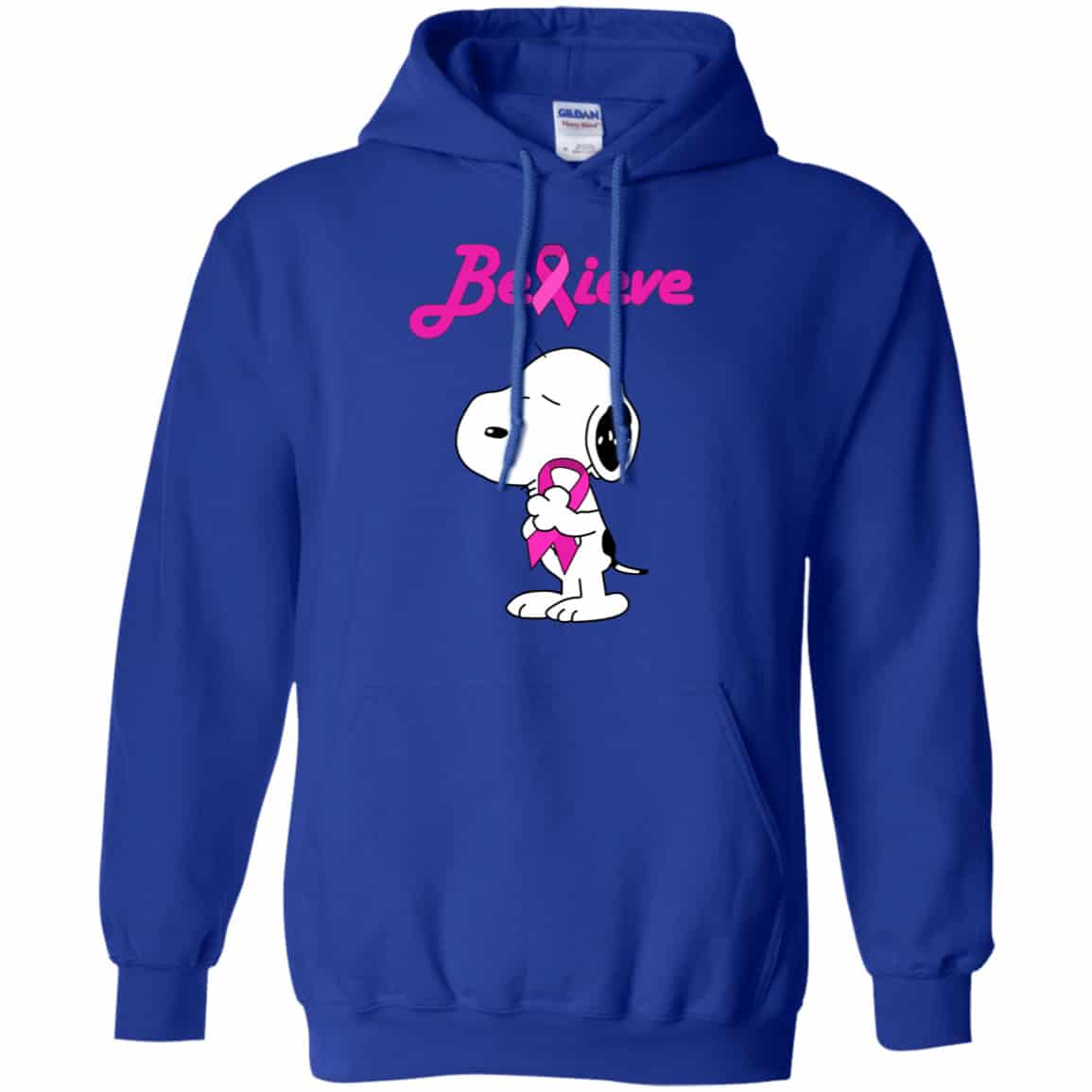 Snoopy: Believe Breast Cancer Pink Awareness Shirt, Hoodie, Tank