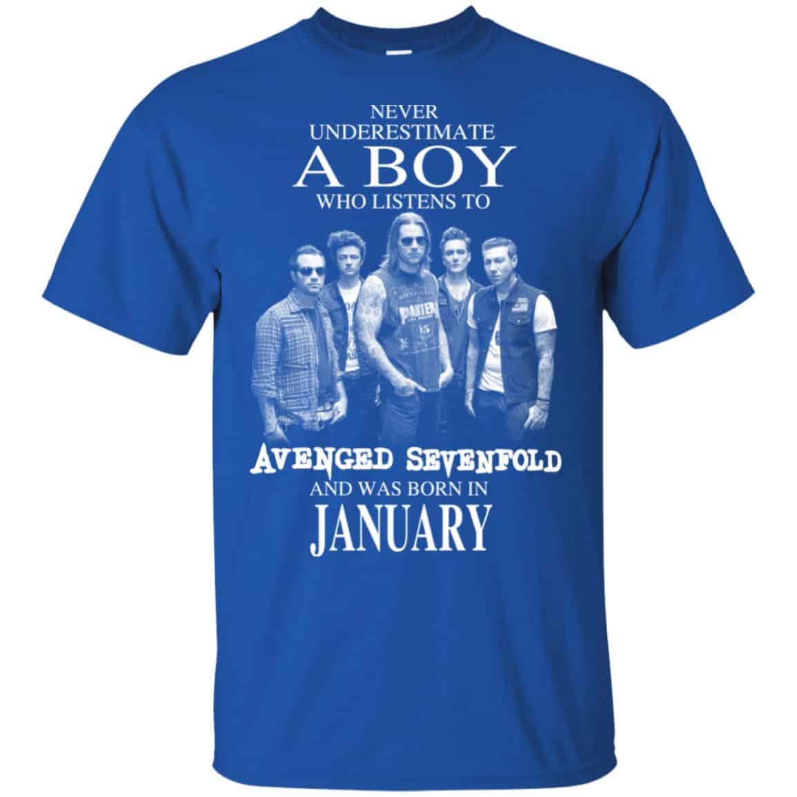 A Boy Who Listens To Avenged Sevenfold And Was Born In January T-Shirts, Hoodie, Tank