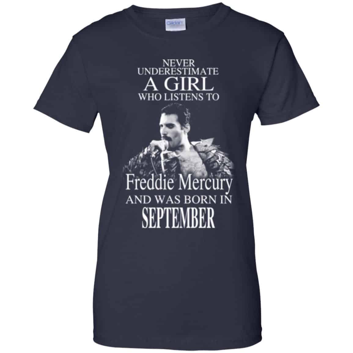 A Girl Who Listens To Freddie Mercury And Was Born In September T-Shirts, Hoodie, Tank