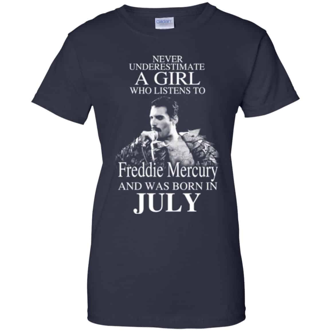 A Girl Who Listens To Freddie Mercury And Was Born In July T-Shirts, Hoodie, Tank